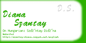 diana szantay business card